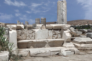 The Altar of Hermes at Delos (Greece) is a stone structure, in the sanctuary of Apollo. It...