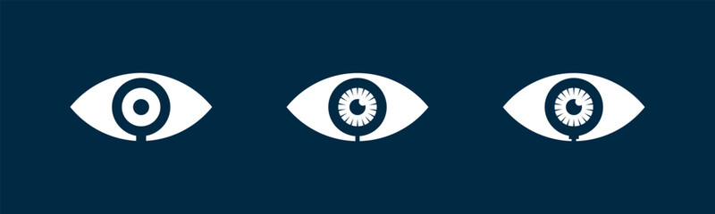 Eye magnifier icon.Modern Eye magnifier concept. Vector isolated illustration for web design. Eye magnifier feedback icon set