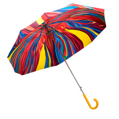 Contemporary Compact Beach Umbrella with a Bold Dig Isolated on Transparent Background