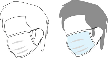 Protective Face Mask Vector Set – Health and Safety Icons for Medical, Virus, and Pandemic Designs