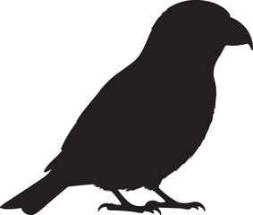 Crossbill Solid Vector Silhouette