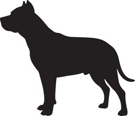 Dogo Argentino dog vector silhouette on white background