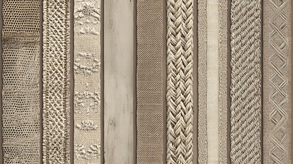 Beige Natural Fabric Textures Seamless Pattern