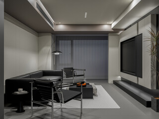 Minimalist Living Room with Modern Furnishings