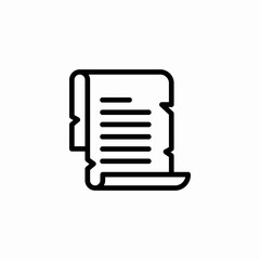 ancient scroll icon sign vector