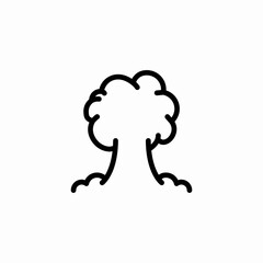 atomic explosion icon sign vector