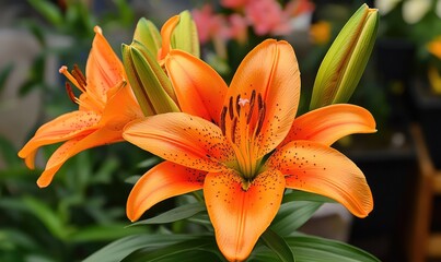 Lily motifs enhance the elegance of a funeral program. AI generated illustration.