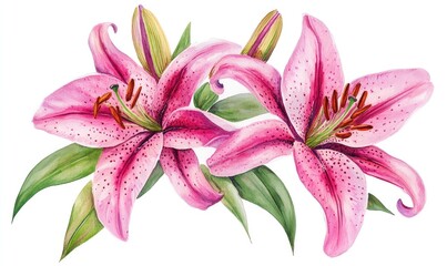 Lily motifs enhance the elegance of a funeral program. AI generated illustration.