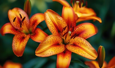 Lily motifs enhance the elegance of a funeral program. AI generated illustration.