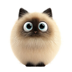 PNG Ragdoll cat illustration cartoon animal.