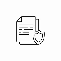shield file icon sign vector
