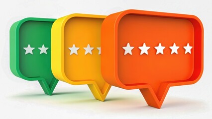 Customer feedback ratings online platform graphic design digital space perspective user experience