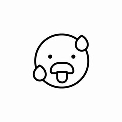 tongue out icon sign vector