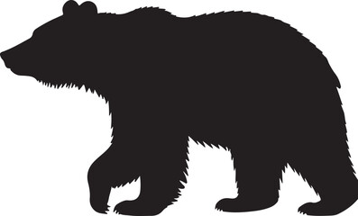 Gobi Bear vector silhouette on white background
