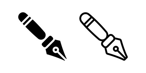 Pen icon set. flat illustration of vector icon on white background