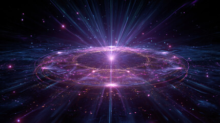 Fototapeta premium Purple glowing galactic vortex