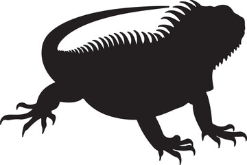 Green Sea Turtle Vector Silhouette on White Background