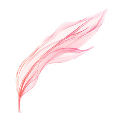 Artistic Arrow with Dynamic Motion in Soft Rose Col Isolated on Transparent Background