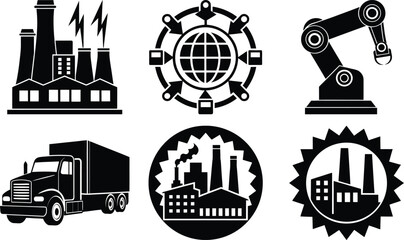 Vector Industry silhouette icon