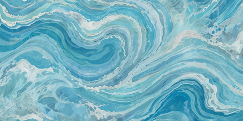 Abstract surface ocean water wave, seamless blue water ocean wave background. Blue water ocean surfing wave.	
