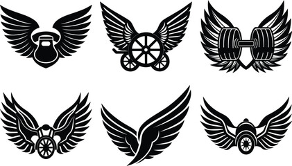 black and white wings icon