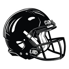 American Football Helmet Silhouette Vector, Football helmet icon, Helmets black Clip art