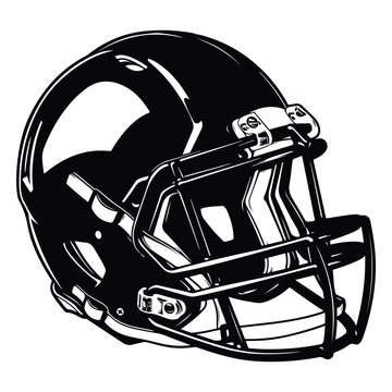 American Football Helmet Silhouette Vector, Football helmet icon, Helmets black Clip art