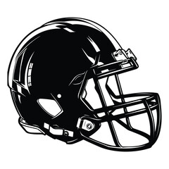 Fototapeta premium American Football Helmet Silhouette Vector, Football helmet icon, Helmets black Clip art