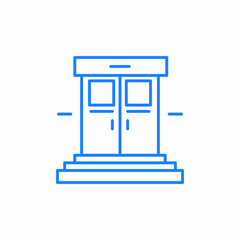 closed doors icon sign vector
