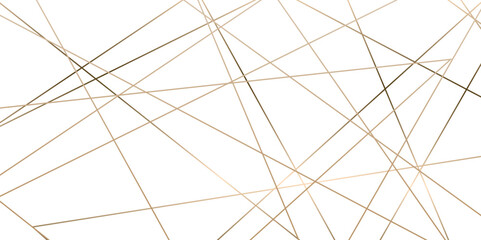 Obraz premium Luxury golden geometric random lines with many squares and triangles shape&nbsp;background. Abstract modern technology background. Design element, minimalist texture, Wave background&nbsp;vector.