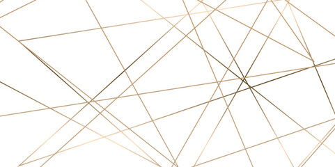 Obraz premium Luxury golden geometric random lines with many squares and triangles shape&nbsp;background. Abstract modern technology background. Design element, minimalist texture, Wave background&nbsp;vector.