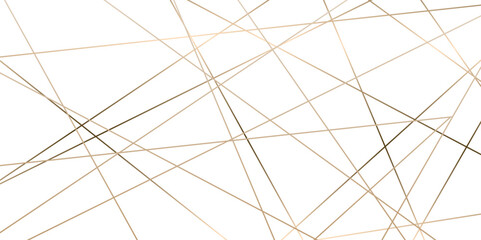 Obraz premium Luxury golden geometric random lines with many squares and triangles shape&nbsp;background. Abstract modern technology background. Design element, minimalist texture, Wave background&nbsp;vector.