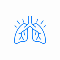 healthy breathing icon sign vector