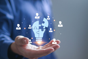 Teamwork and partnership concept. Problem solving, Building working relationships, Cooperation and collaboration. Business and corporate communication.