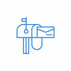 Fototapeta premium mailbox letter icon sign vector