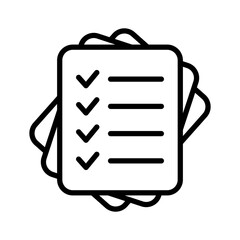 Check list icon. Checklist icon. Document icon, questionnaire symbol.