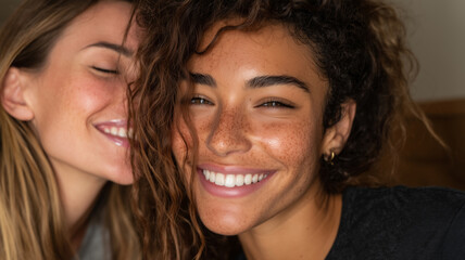 Latinx teens enjoying a skincare routine and friendship in a cozy setting