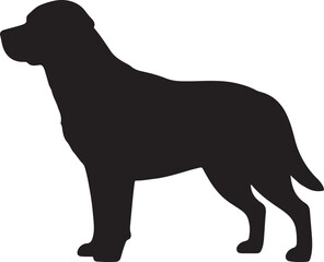 Labrador Retriever Dog Side View Silhouette Vector