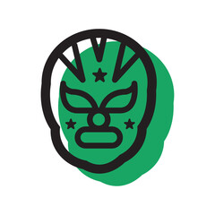 Luchador mask icon. Vector
