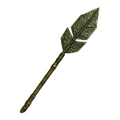 Artistic Arrow with Rich Textured Details in Vibran Isolated on Transparent Background