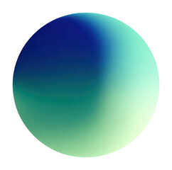 PNG Round blue and green gradient icon minimalist sphere design.