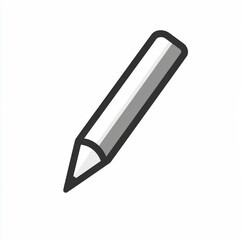 Obraz premium Logo icon depicting an outline of a pencil writing on paper 