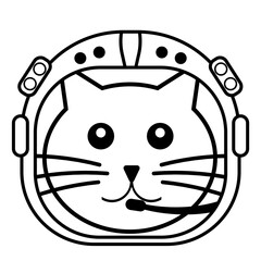 Space cat / Astro cat. Cat in space helmet. Use as design element for notices, announcements, posters, flyers, handbills, stationery, websites & more.