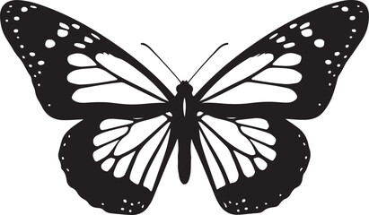 MONARCH BUTTERFLY SILHOUETTE TOP VIEW