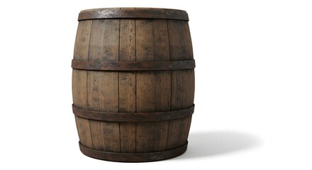 Aged Wooden Barrel Rustic Texture, Vintage Design, Stock Photo for Historical, Western, or Rustic Themes. Perfect for Game Assets, Backgrounds, and Design Projects.