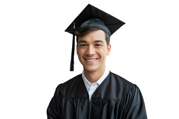 Young male graduate with a diploma degree
