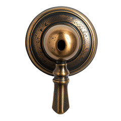 Antique brass drawer pull knob vintage cabinet door handle hardware decor on transparent background