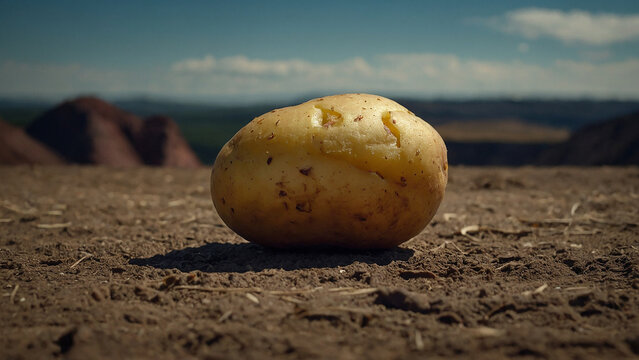 potato on the ground
