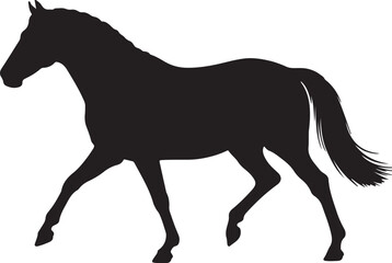 Paso Fino Horse Side View Silhouette Vector