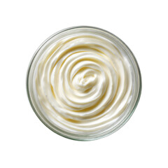cream in a glass